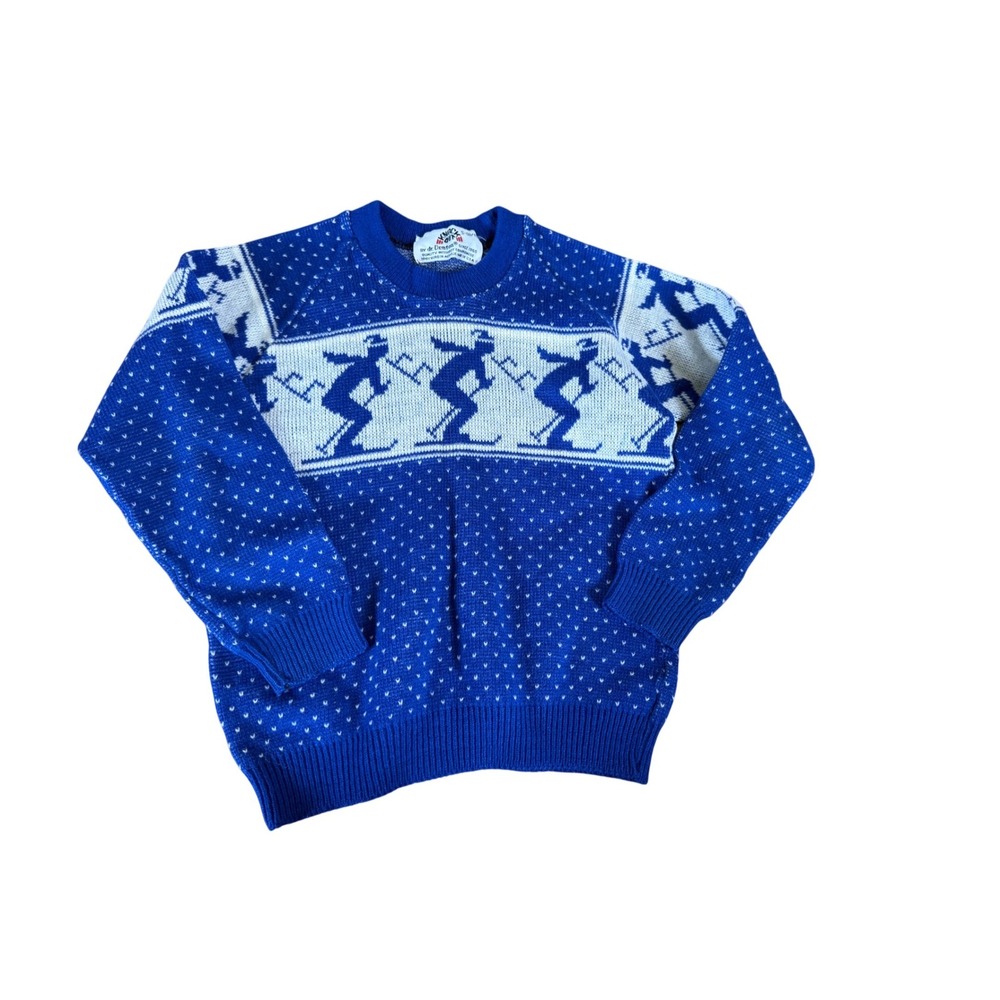 Vintage Knock‎ Out by Dr. Denton ski acrylic sweater youth 70s/80s